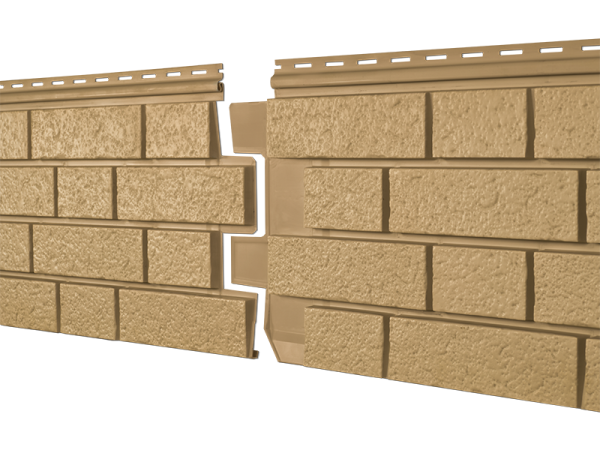 Фасадная панель Ю-пласт Стоун Хаус S-Lock Клинкер горчичный купить в Кашире