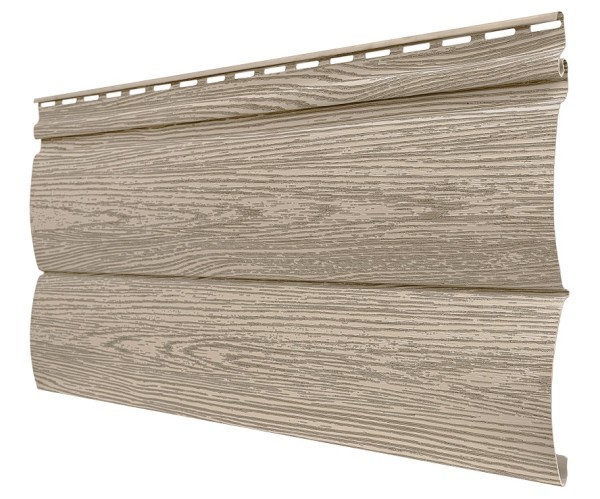 Виниловый сайдинг tecos, серия lux - оцилиндрованный брус двойной, - сибирский кедр купить в Кашире