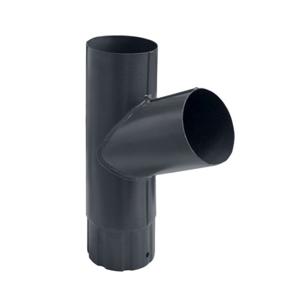 Водосток Grand Line 150x100 – Тройник трубы RAL 7024 купить в Кашире