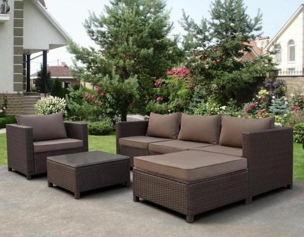 Комплект мебели AFINA плетеной из иск. ротанга YR821A Brown/Beige купить в Кашире