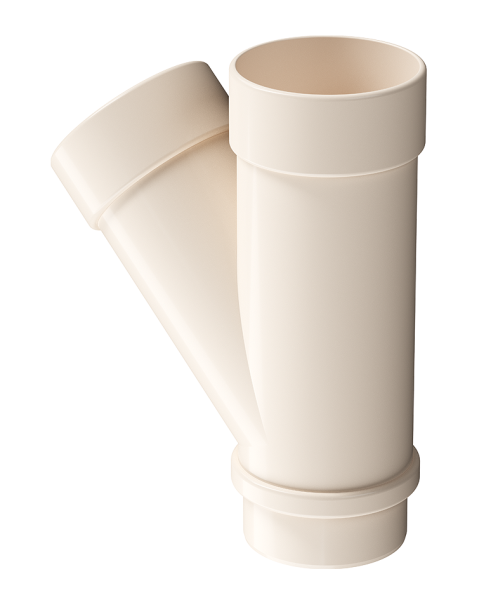 Тройник 45˚ Docke Lux ПВХ Латте купить в Кашире