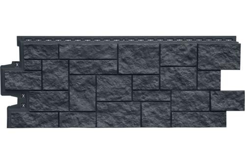 Фасадная панель Grand Line Дикий камень Стандарт графит купить в Кашире