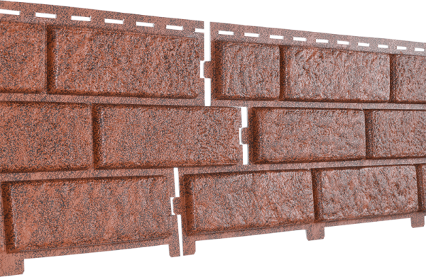 Фасадная панель Ю-Пласт Стоун Хаус Кирпич Красный купить в Кашире