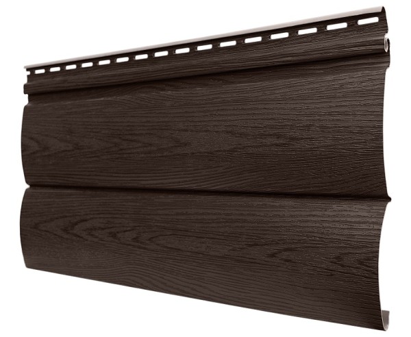 Виниловый сайдинг tecos, серия lux - оцилиндрованный брус двойной, - бразильская вишня купить в Кашире