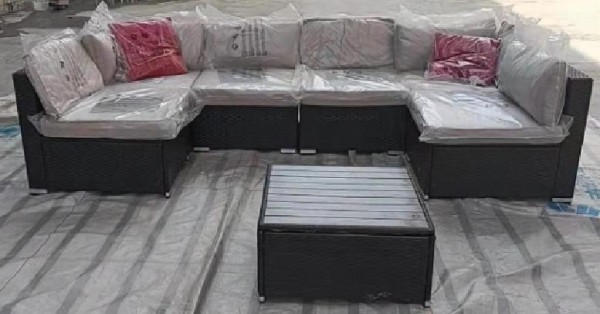 Диван-Трансформер AFINA модульный плетеный из иск. ротанга YR822D Brown/Beige купить в Кашире