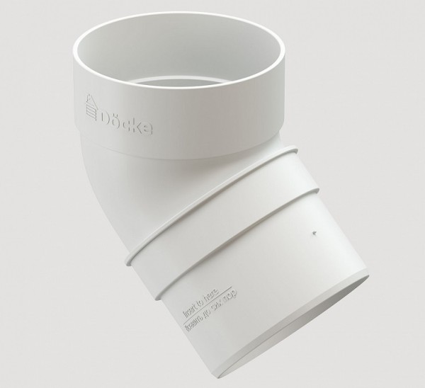 Колено 45˚ПВХ Docke STANDART пломбир купить в Кашире