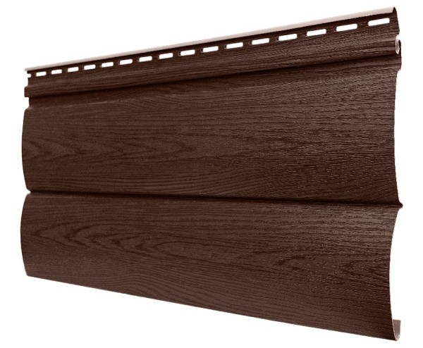 Виниловый сайдинг tecos, серия lux - оцилиндрованный брус двойной, - итальяский орех купить в Кашире