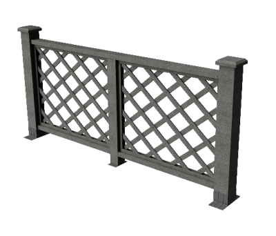 Ограждения декоративное ДПК GRINDERDECO Ламбет серый базальт