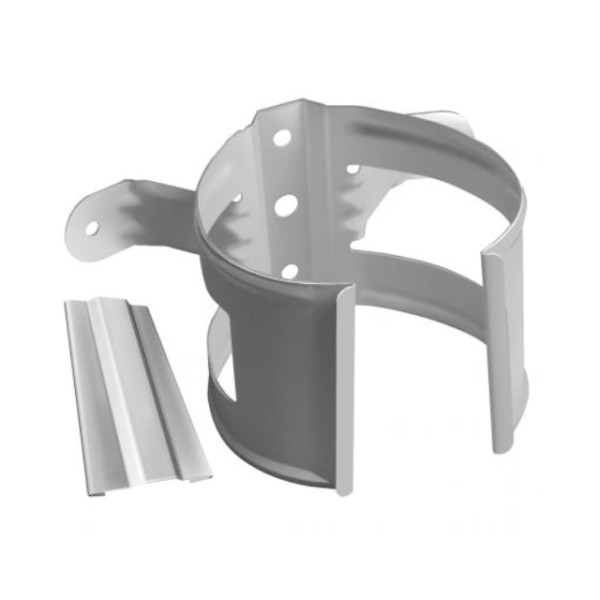 Водосток Grand Line 150x100 – Хомут трубы (на дерево) RAL 9003 купить в Кашире