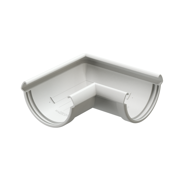 Угол желоба 90° Docke Lux ПВХ Пломбир купить в Кашире