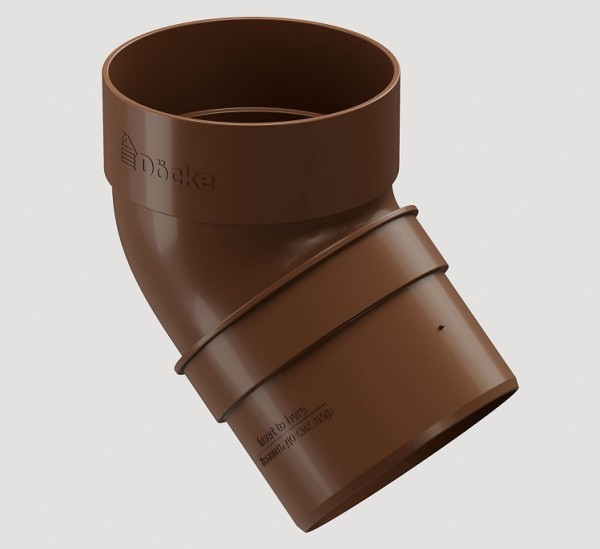 Колено 45˚ПВХ Docke STANDART Светло-коричневый купить в Кашире