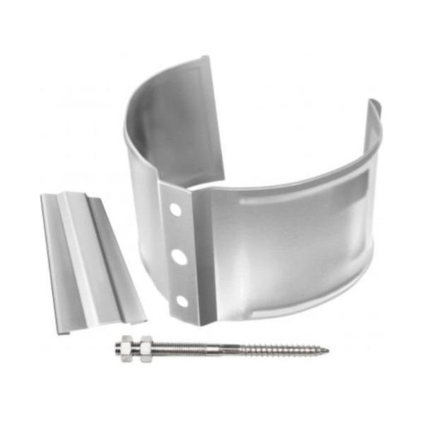 Водосток Grand Line 150x100 – Хомут трубы (на кирпич) RAL 9003 купить в Кашире