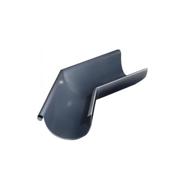 Водосток Grand Line 150x100 – Угол желоба наружный 135° RAL 7024 купить в Кашире