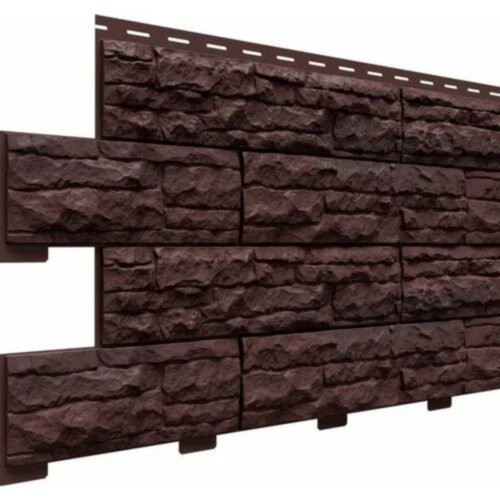 Фасадная панель Скалистый риф Премиум Каштан купить в Кашире