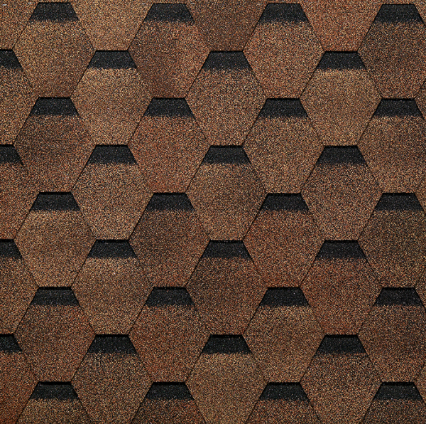 Гибкая черепица EURASIA Docke, Коллекция ШЕСТИГРАННИК Светло-коричневый купить в Кашире