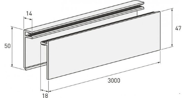Планка финишная белая купить в Кашире