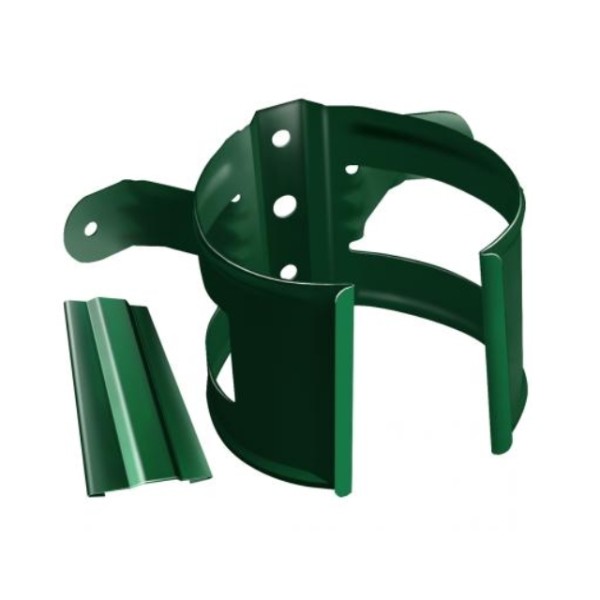 Водосток Grand Line 125x90 – Хомут трубы (на дерево) RAL 6005 купить в Кашире