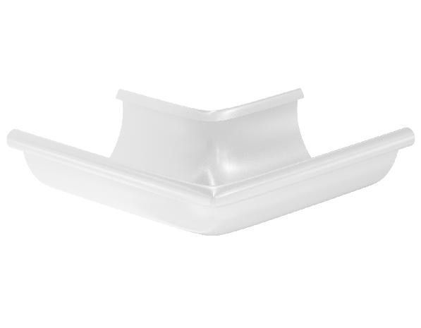 Водосток Aquasistem, система 125x90 - Угол желоба, наружный 90° RR 20 Мраморно-белый купить в Кашире