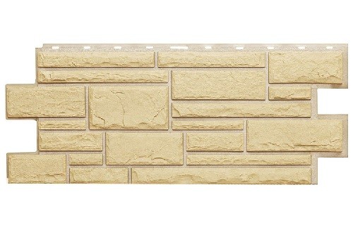 Фасадная панель Техоснастка, Камень Дикий, Желтый купить в Кашире