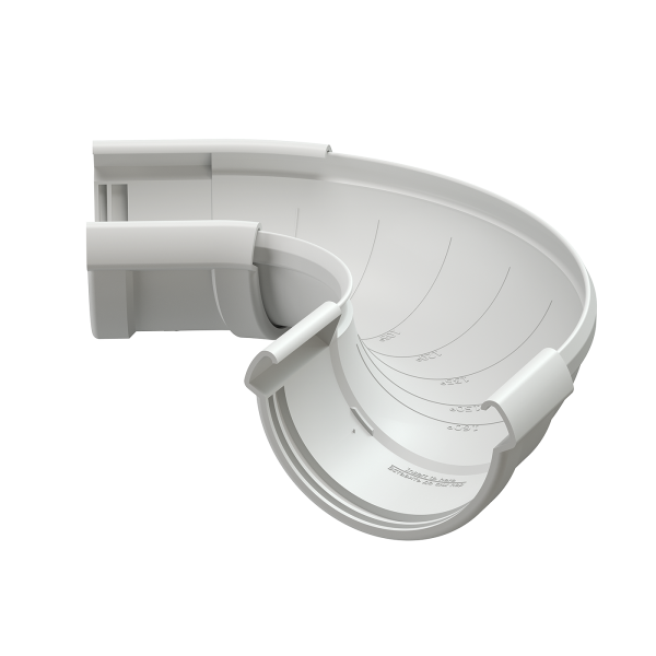 Угол желоба регулируемый Docke Lux ПВХ Пломбир купить в Кашире