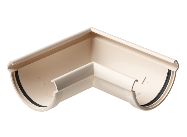 Угол желоба 90° Docke Lux ПВХ Латте купить в Кашире