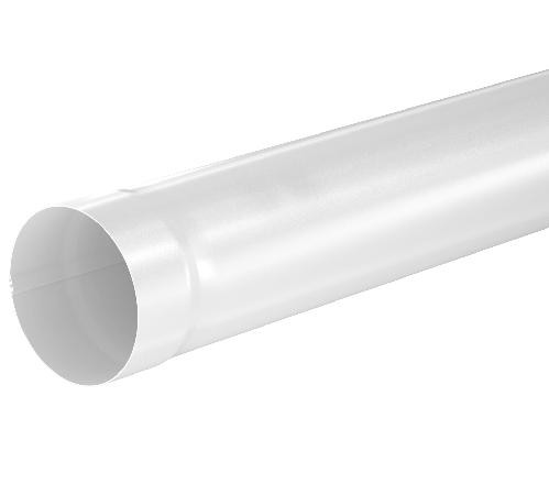 Водосток Aquasistem, система 125x90 - Труба водосточная 1.00м RR 20 Мраморно-белый купить в Кашире