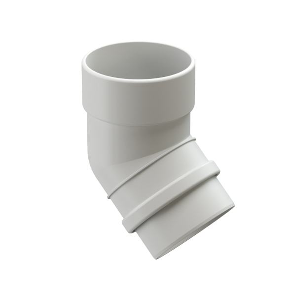 Колено 45˚ Docke Lux ПВХ Пломбир купить в Кашире