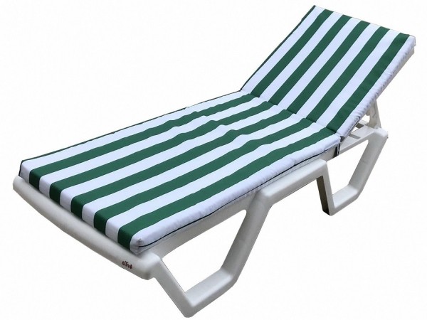 Матрас для шезлонга TWEET Зеленые белые полоски купить в Кашире