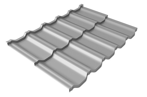 Металлочерепица модульная Квинта Uno Grand Line c 3D резом 0,5 Satin RAL 7004 сигнальный серый купить в Кашире