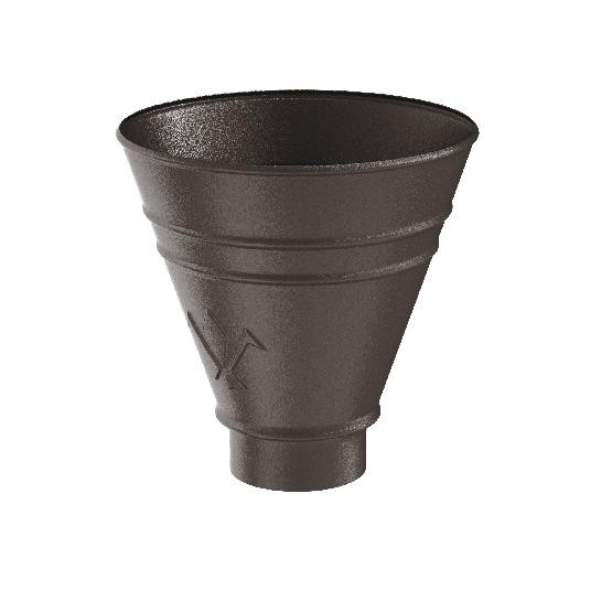 Водосток Aquasistem, Система 125x90 - Воронка водосборная круглая RR 32 Тёмно-коричневый matt купить в Кашире