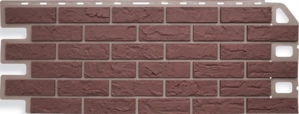 Фасадная панель Цокольный сайдинг Альта-профиль - коллекция "кирпич", кирпич красный купить в Кашире