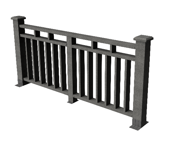 Ограждения декоративное ДПК GRINDERDECO Европа серый базальт купить в Кашире