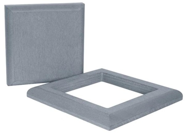 Комплект крышка и юбка ДПК для столба Polivan DENPASAR серый купить в Кашире