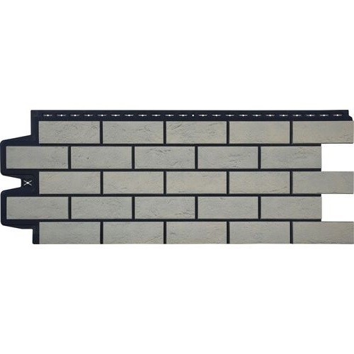 Фасадная панель Grand Line Состаренный кирпич Элит ваниль, ШОВ чёрный купить в Кашире