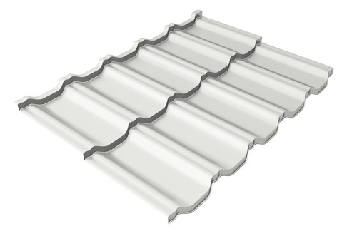 Металлочерепица модульная Квинта Uno Grand Line c 3D резом 0,5 Satin RAL 9003 сигнальный белый купить в Кашире