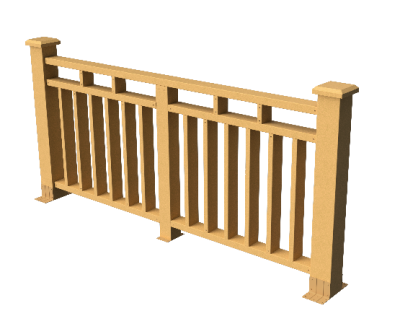 Ограждения декоративное ДПК GRINDERDECO Европа песчаник