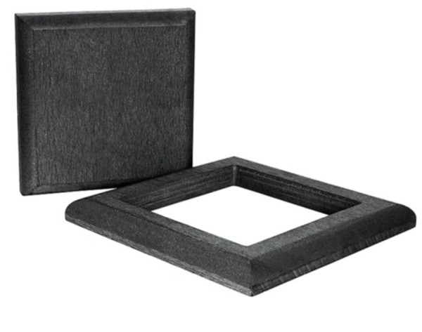 Комплект крышка и юбка ДПК для столба Polivan DENPASAR черный купить в Кашире