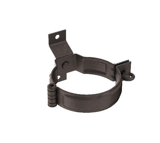 Водосток Aquasistem, Система 125x90 - Декоративный хомут трубы под дерево с комплектом крепления RR 32 Тёмно-коричневый matt купить в Кашире