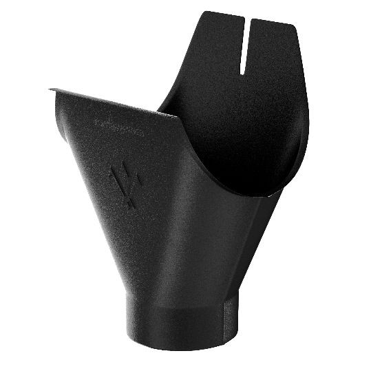 Водосток Aquasistem, система 125x90 - Воронка желоба RAL 9005 Чёрный купить в Кашире