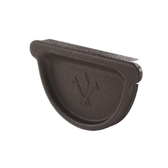 Водосток Aquasistem, Система 125x90 - Заглушка универсальная с резиновым уплотнителем RR 32 Тёмно-коричневый matt купить в Кашире