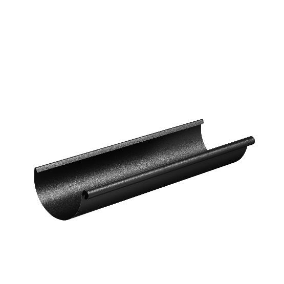 Водосток Aquasistem, система 125x90 - Водосточный желоб 3.00м RAL 9005 Чёрный купить в Кашире