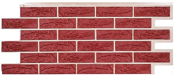 Фасадная панель Техоснастка, Лондон Брик, Красный купить в Кашире