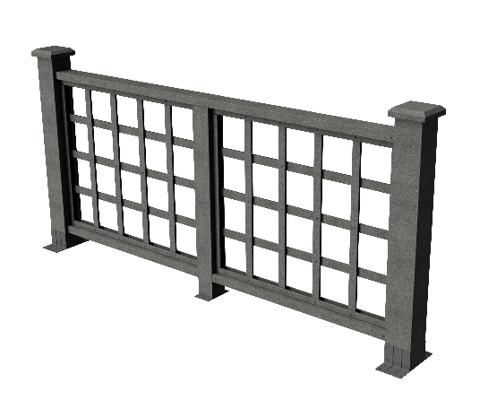 Ограждения декоративное ДПК GRINDERDECO Дувр серый базальт купить в Кашире