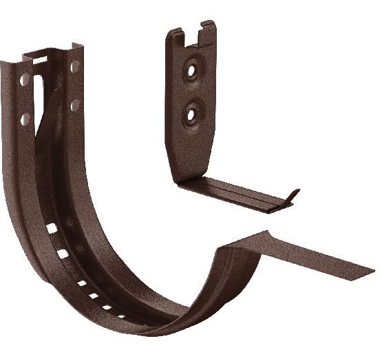 Водосток Aquasistem, Система 125x90 - Крюк крепления желоба короткий регулируемый RAL 8017 Коричневый matt купить в Кашире