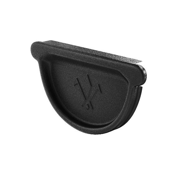 Водосток Aquasistem, система 125x90 - Заглушка универсальная с резиновым уплотнителем RAL 9005 Чёрный купить в Кашире