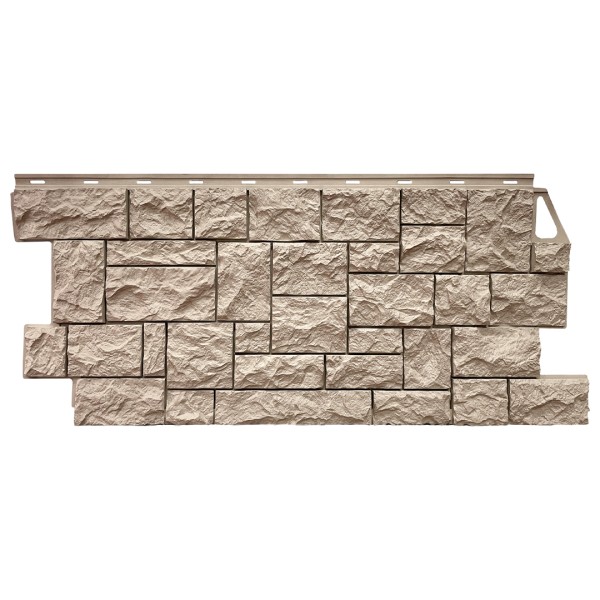 Фасадная панель FineBer, Камень Дикий, Песочный купить в Кашире