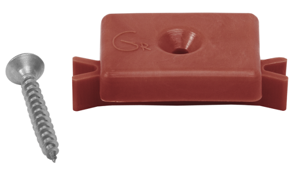 Пластиковая клипса с саморезом, Grinder шовный монтаж 5 mm красный купить в Кашире