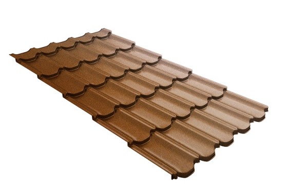 Металлочерепица квинта плюс с 3D резом 0,5 Quarzit Cuprum Steel купить в Кашире