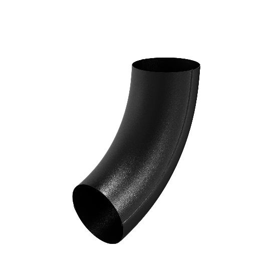 Водосток Aquasistem, система 125x90 - Колено трубы RAL 9005 Чёрный купить в Кашире