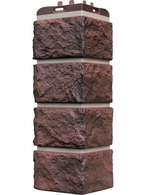 Угол наружный Grand Line Колотый Камень Кофе, Шов темно-бежевый купить в Кашире